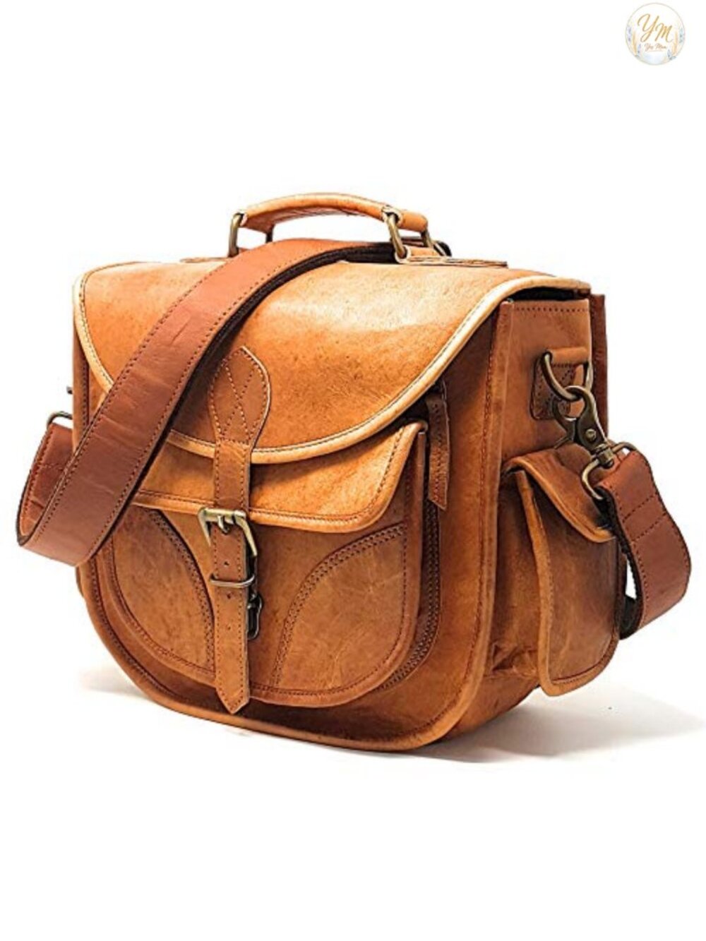Genuine Leather Camera Bag with Removable Padded Insert for DSLR & Mirrorless